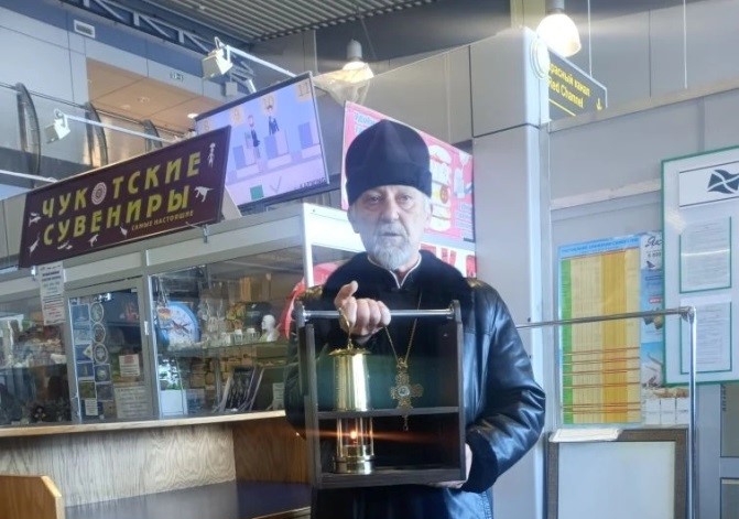 Прибытие Благодатного огня в Анадырь